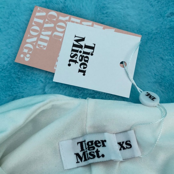 White ruche slinky dress bodycon mini dress - Picture 7 of 7